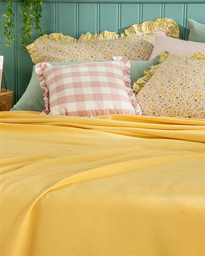 Elegancy Одеяло Пике Двоен С бродерия 200x220 см Жълт