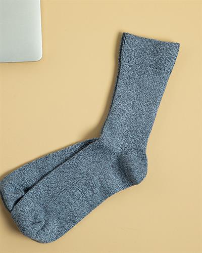 Elegant Cotton Mens Long Length Sock 40-44 Dark Blue