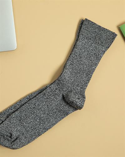 Elegant Cotton Mens Long Length Sock 40-44 Anthracite