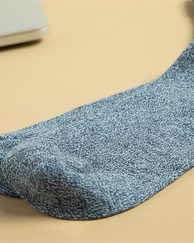 Elegant Cotton Mens Long Length Sock 40-44 Dark Blue