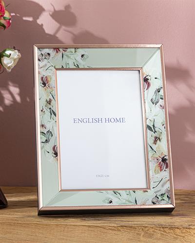 Elegant Flower Рамка Стъкло 15x21 см Златен