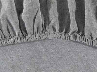 Elegant Gleam Спално Бельо Компле Super King Size, Боядисана Лъскава Прежда, Сребристо, 260 X 220 Cm