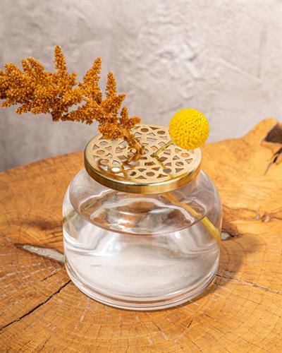 Elegant Paisley Ваза Никел 10x10x10 см Прозрачен