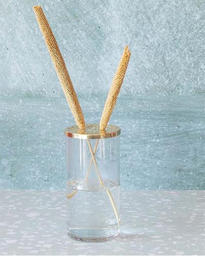 Elegant Paisley Ваза Никел 10x10x20 см Прозрачен