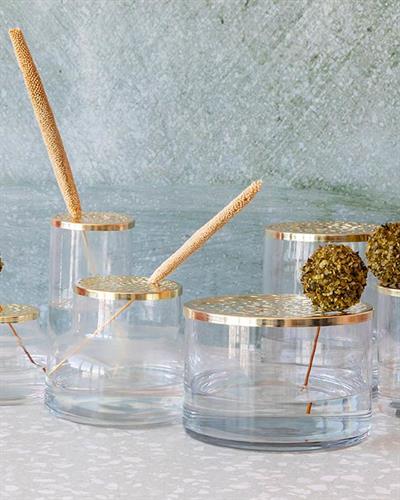 Elegant Paisley Ваза Никел 10x10x20 см Прозрачен