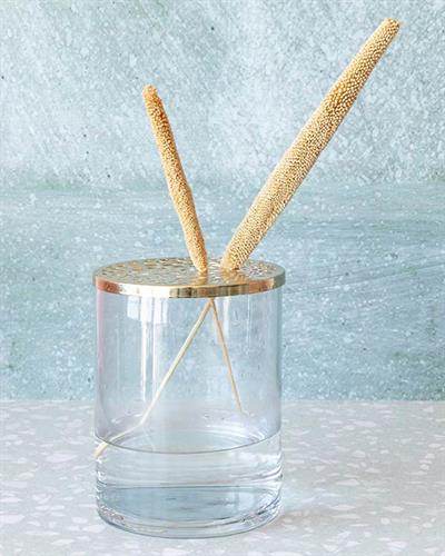 Elegant Paisley Ваза Никел 12X12X20 см Прозрачен