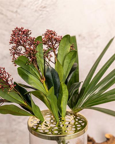 Elegant Paisley Ваза Никел 9x9x15 cm Прозрачен