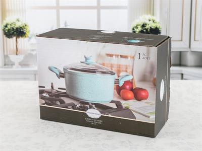 Elena ТЕНДЖЕРА Покрито стъкло Гранит 20 cm Mint