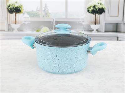 Elena ТЕНДЖЕРА Покрито стъкло Гранит 20 cm Mint