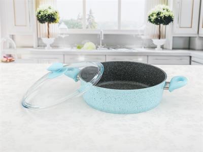 Elena ТЕНДЖЕРА Стъклен с капак Гранит 26 cm Mint