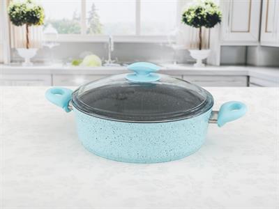 Elena ТЕНДЖЕРА Стъклен с капак Гранит 26 cm Mint