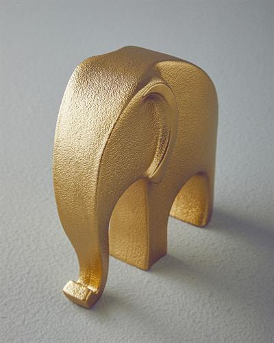 Elephant Фигурка Полирезин 15x6x15,5 см Златен