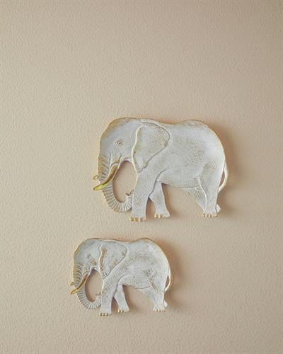 Elephant Декоративна Чиния Полирезин 19,5x2x15 см Златен