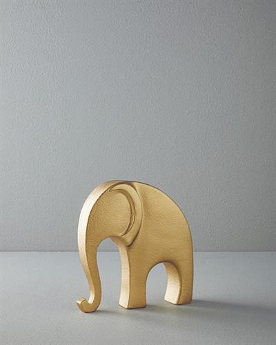 Elephant Фигурка Полирезин 20,2x5,7x20,6 см Златен
