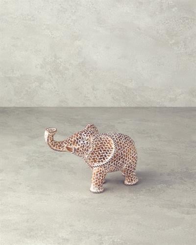 Elephant Decorative Object 20,5x9x14 cm Brown