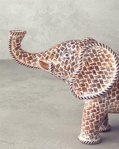 Elephant Decorative Object 20,5x9x14 cm Brown