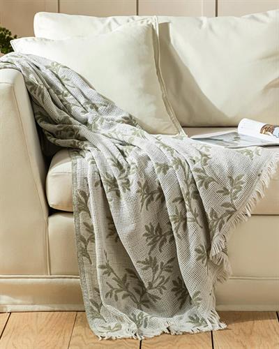 Elina Шал За Кресло Памучен, Зелено, 130 X 170 Cm