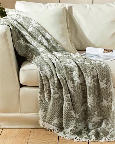 Elina Шал За Кресло Памучен, Зелено, 130 X 170 Cm