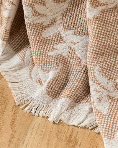 Cotton Chair Shawl 130x170 cm Beige