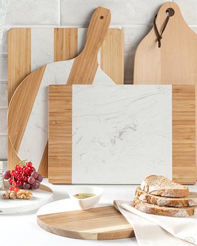 Elisa Bamboo Marbled Cutting Board 22 cm Brown