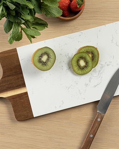 Elisa Acacia Marble Cutting Board 41x16 cm White