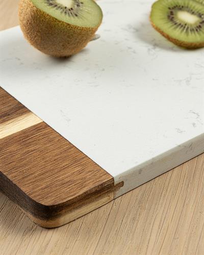 Elisa Acacia Marble Cutting Board 41x16 cm White