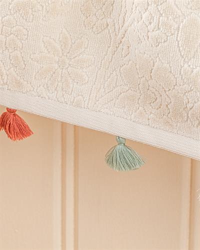 Elite Хавлии За Ръце Кадифе С Жакард, Памучен, Светло Бежово, 30 X 40 Cm