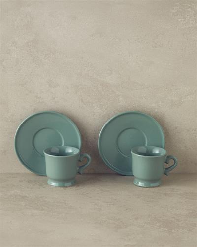 Elite Сервиз за Кафе Мъж 4 Керамичен 90 ml Green