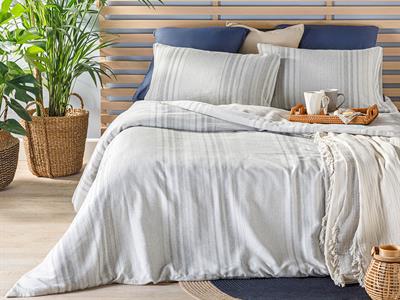 Elite Diamond СПАЛНО БЕЛЬО КОМПЛЕ Единичен Багрени нишки 160x220 cm Сив