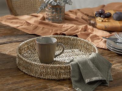 Ella Табла Кръгъл, Ракита, Кафяво, 40 Cm