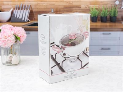 Elves ТЕНДЖЕРА Стъклен с капак Неръждаема стомана 20 cm Gray