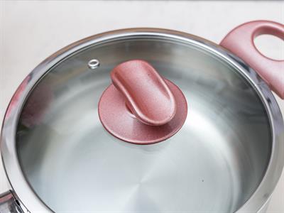 Elves ТЕНДЖЕРА Стъклен с капак Неръждаема стомана 20 cm Gray