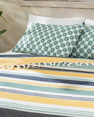 Elvin Кувертюра За Легло Единичен Тъкан 160x240 см Морскосин