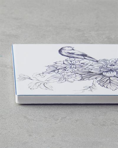 Подложка За Чаша Керамика 11 см Бял - Морскосин