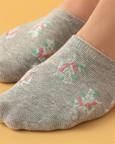 Emily Cotton Women Single Ballet Socks 36-40 Gray