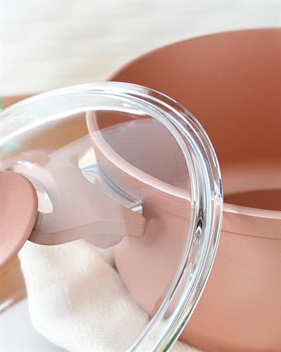 Emma Тенджера Гранит със стъклен капак дълбока 24 см Бронзов