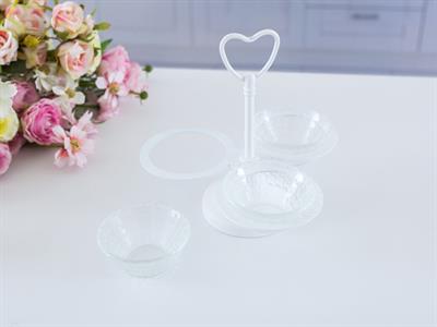 Emma Wrought Iron 3 Set Sauce Bowl White