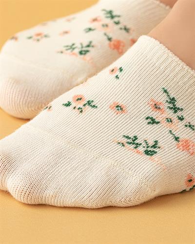 Emma Cotton Women Single Ballet Socks 36-40 Ecru