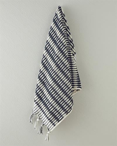 Endi Line Кърпа За Лице Багрени нишки Памучен 50x80 см Черен - Светлобежов
