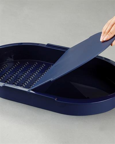 Enjoy ДЪСКА ЗА РЯЗАНЕ С контейнер за събиране Пластмасов Dark Blue