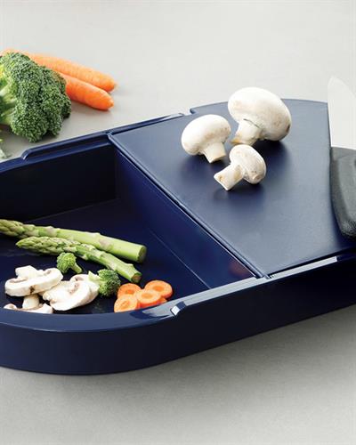 Enjoy ДЪСКА ЗА РЯЗАНЕ С контейнер за събиране Пластмасов Dark Blue