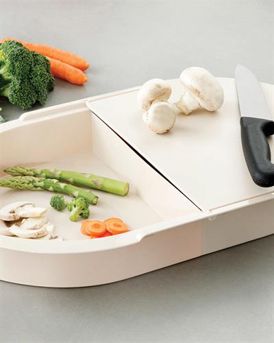 Enjoy ДЪСКА ЗА РЯЗАНЕ С контейнер за събиране Пластмасов Beige