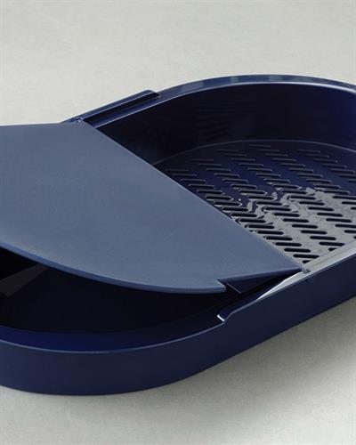 Enjoy ДЪСКА ЗА РЯЗАНЕ С контейнер за събиране Пластмасов Dark Blue