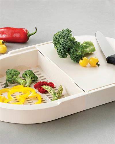 Enjoy ДЪСКА ЗА РЯЗАНЕ С контейнер за събиране Пластмасов Beige