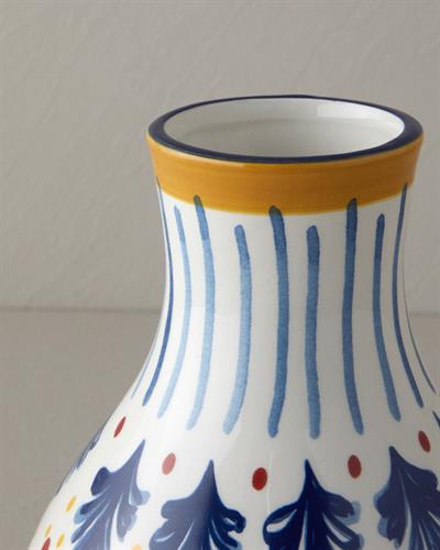 Enrica Ваза 28 см Бял - Син