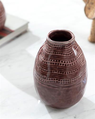 Erica Ваза 9,5x9,5x13 см Бордо