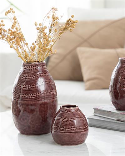 Erica Ваза 9,5x9,5x13 см Бордо