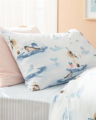 Eskimo Детско Спално Бельо Памучен, Синьо, 160 X 220 Cm