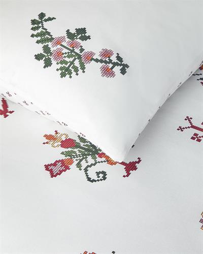 Etamine Flower Спален Комплект Двоен Памучен 200x220 см Розов