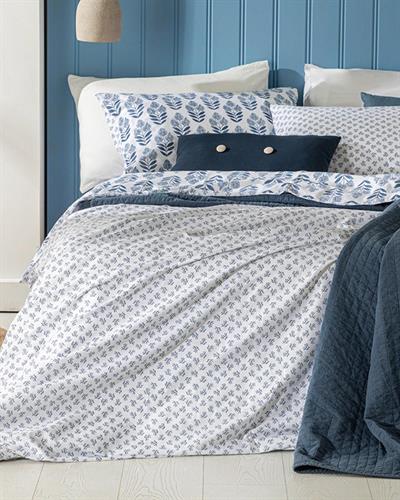 Eternal Harmony Комплект Спално Бель Единичен Размер, Памучен, Индиго, 160 X 220 Cm